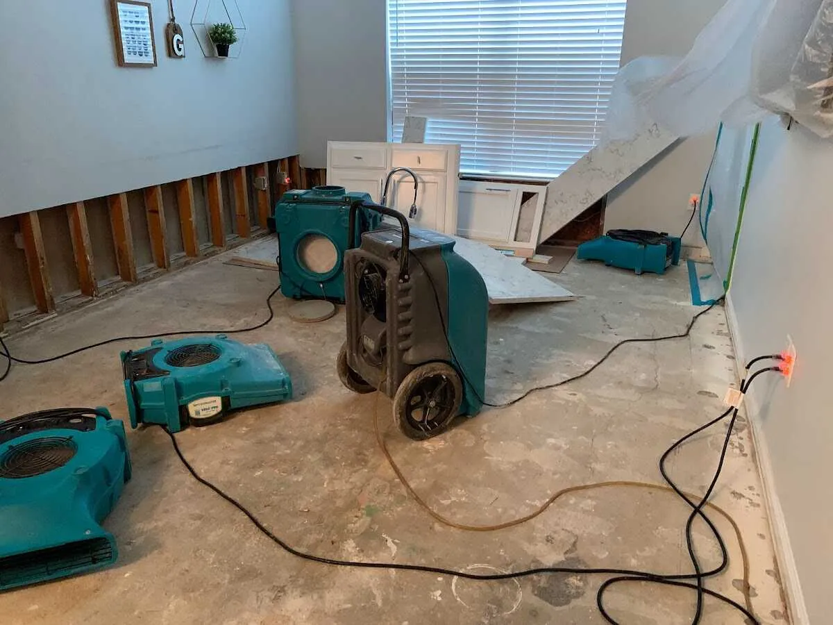 Dehumidifier in flood-cut room for Water Extraction & Removal in Johnstown